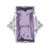 13.00 Carat Amethyst Art Deco Filigree White Gold Cocktail Ring