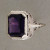 Vintage Emerald Cut 5.60ct Bright Purple Amethyst Art Deco Filigree 14k Ring