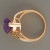 Vintage Estate 3.50ct Marquise Fantasy Cut Amethyst 14k Yellow Gold Ring