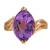 Vintage Estate 3.50ct Marquise Fantasy Cut Amethyst 14k Yellow Gold Ring