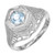 .25 Carat Aquamarine Filigree 18k White Gold Engagement Ring