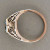 Vintage Retro Art Deco 18K White Gold Ring .77ct Gem Natural Aqua