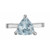 2.00 Carat Trillion Cut Aquamarine 14 White Gold Ring