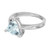 2.00 Carat Trillion Cut Aquamarine 14 White Gold Ring