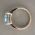 Vintage Estate Natural  Untreated 2.00CT Triangle Aqua 14K White Gold Ring
