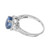 GIA 2.52 Carat Oval Ceylon Sapphire Diamond Halo White Gold Engagement Ring