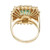 GIA Certified 4.00 Carat Emerald Diamond Princess Yellow Gold Cocktail Ring