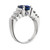 GIA Certified 2.79 Carat Blue Oval Sapphire Diamond Platinum Engagement Ring