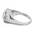 1.06 Carat Diamond Sapphire Enamel Platinum Midcentury Engagement Ring