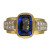 4.08 Carat Tanzanite Diamond Platinum Yellow Gold Ring