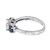 Peter Suchy GIA .73 Carat Diamond Sapphire Gold Three-Stone Engagement Ring