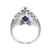 2.50 Carat Marquise Sapphire Pave Diamond Platinum heart Ring