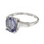  GIA 3.06ct Violet Blue Sapphire  Diamond Platinum Engagement Ring