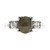 Vintage 1940s Rare Cabochon Chrysoberyl Cats Eye Diamond Fishtail Platinum Ring