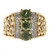 Vintage Designer NH 1.30CT Green Tourmaline 14K Gold .10CT Full Cut Diamond Ring