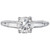 1.20 Carat White Sapphire Baguette Diamond Platinum Three-Stone Engagement Ring