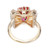 2.74 Carat Ruby Diamond Yellow Gold Cocktail Ring