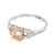 Vintage 1.21ct Natural Light Yellow Orange Sapphire Deco Platinum Diamond Ring