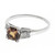 Vintage 1.01ct Brown Orange Sapphire 1940s Art Deco Platinum Diamond Ring