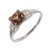 Vintage 1.01ct Brown Orange Sapphire 1940s Art Deco Platinum Diamond Ring
