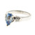 Vintage 2.62ct Fancy Light Blue Pear Sapphire Platinum .18ct Taper Diamond Ring