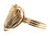 Vintage 22.00ct 14k Yellow Gold 1950s Shield Shape Citrine Topaz Ring Size 7