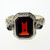 Art Deco 2.00 Carat Garnet Diamond Yellow Gold Ring 