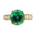 Vintage 3.74ct Natural Blush Green Tourmaline 18k Gold .60ct Full Diamond Ring