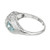 Aquamarine Diamond Gold Three-Stone Art Deco Engagement Ring