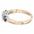 EGL Certified 1.38 Carat Round Diamond Sapphire Three-Stone Gold Engagement Ring