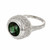 3.00 Carat Round Green Tourmaline Diamond Gold Ring