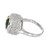 3.00 Carat Round Green Tourmaline Diamond Gold Ring