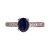 Vintage 1.04ct Oval Bright Royal Blue Sapphire .22ct 18k White Gold Ring