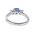 GIA Certified .65 Carat Sapphire Diamond Three-Stone Engagement Ring