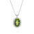  GP 3.50 Carat Peridot Diamond White gold Necklace