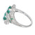 1.20 Carat Emerald Diamond Art Deco Platinum Cocktail Ring