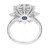 GIA Certified 3.93 Carat Sapphire Diamond Halo Platinum Engagement Ring