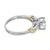 EGL Certified .97 Carat Diamond Platinum Yellow Gold Three-Stone Engagement Ring