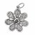 .45 Carat Round Diamond14k White Gold Flower Pendant