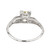 GIA Certified .93 Carat Yellow Diamond Three Stone Platinum Engagement Ring