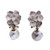  Gray Blue Baroque  Pearl White Gold Earrings 
