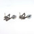  Gray Blue Baroque  Pearl White Gold Earrings 