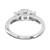 1.02 Carat Diamond Light Yellow Three-Stone Gold Engagement Ring