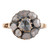 .48 Carat Rose Cut Light Brown Diamond Halo Gold Antique Engagement Ring