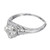 EGL Certified 1.36 Carat Diamond Platinum Art Nouveau Engagement Ring