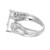 1.00 Carat Diamond Rectangular White Gold Diamond Engagement Ring