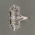 Vintage Art Deco 18k White Gold .03ct Baguette .15ct Diamond Ring