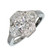 Vintage Estate Art Deco Platinum Ring .73ct Old European Diamond Ring
