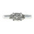 Vintage Estate .70ct Platinum Princess Cut Engagement Diamond Ring