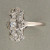 Vintage Art Deco 0.18ct  Platinum Wide Top Diamond Ring